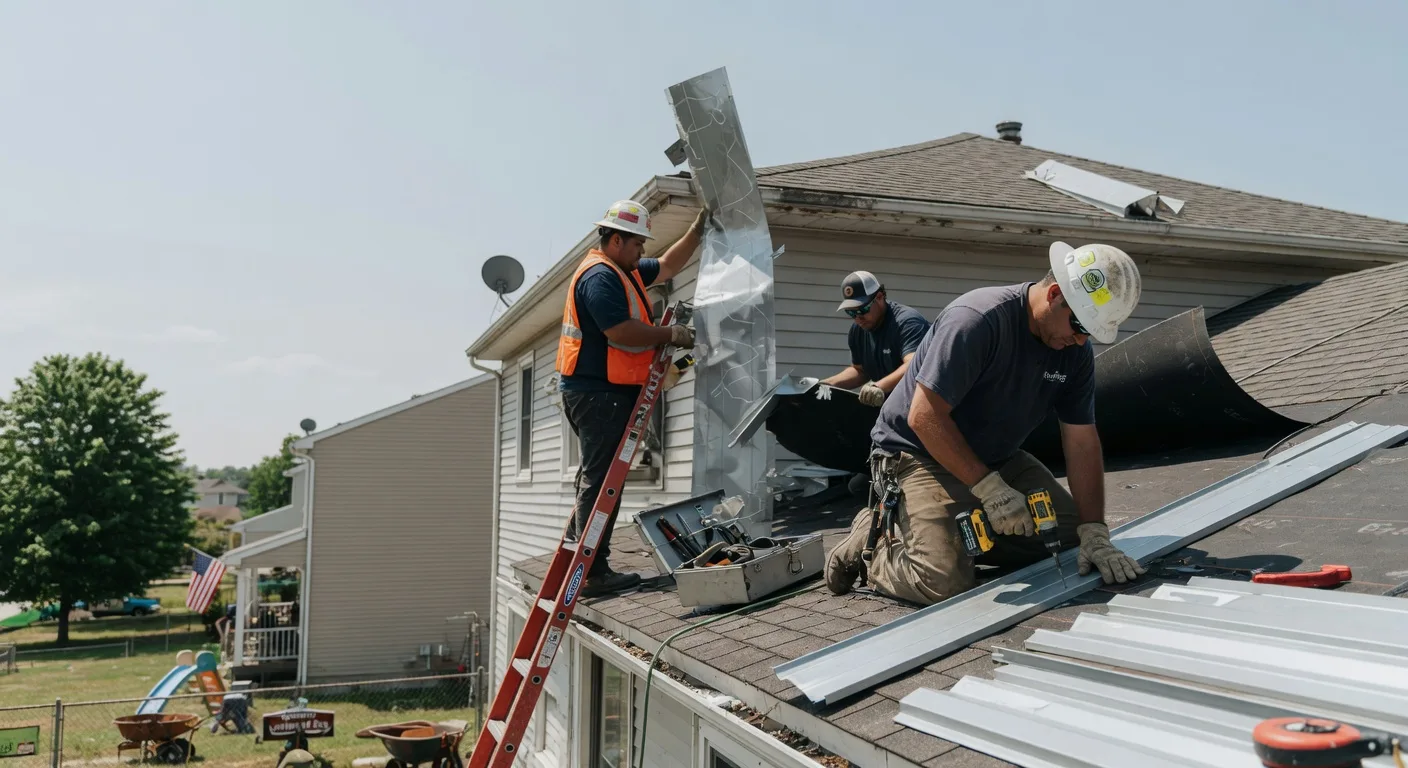 Storm Damage Metal Roof Repair in Burnt Hills, NY